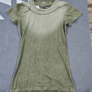 Affliction Green Fitted Short Sleeve Tee